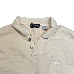 Vintage Minute Maid Embroidered Half Button Down Sweatshirt XL Nostalgia Retro